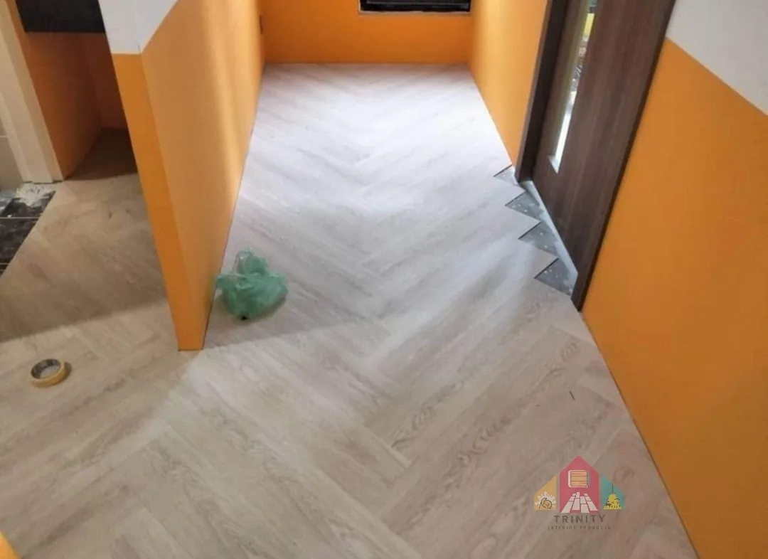 Light Oak Corridor Flooring - Trinity Interior Products