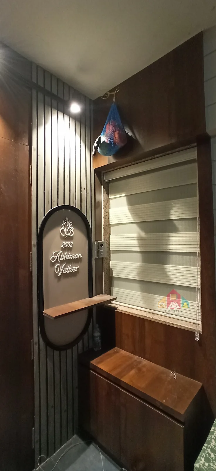 Entryway Zebra Blind - Trinity Interior Products